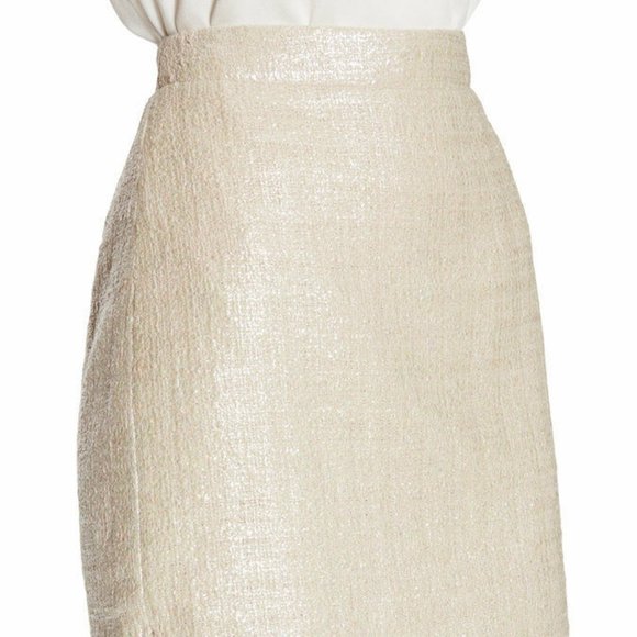 Kate Spade Metallic Fringed Pencil Skirt NEW 🎉HP🎉 - Picture 7 of 9